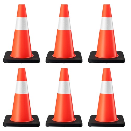Wiltec verkehrskegel 45cm 6st - verkehrskegel,