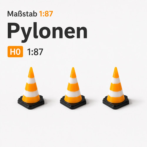 Leitkegel pylonen set - h0,