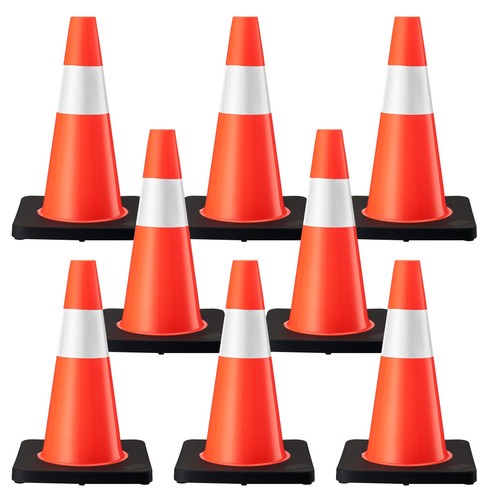 Wiltec verkehrskegel 45cm 8st - verkehrskegel,
