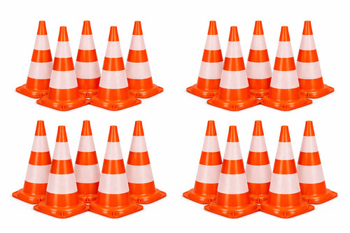 20er set verkehrskegel 47cm - set,